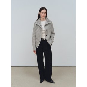 TFW WOOL TURTLENECK CABLE CARDIGAN_3COLORS