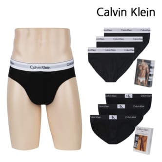 Calvin Klein CK 언더웨어 남자 삼각 팬티 3개세트 힙브리프 2종택1