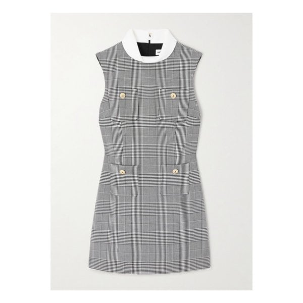 프린스 오브 웨일스 체크 트위드 미니 드레스 블랙 46376663162843740