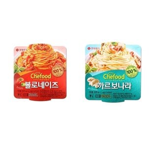  롯데 쉐푸드 220g 파스타 스파게티 2종 (까르보나라,볼로네이즈)