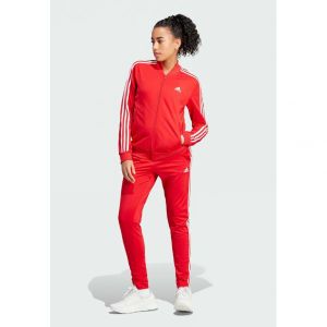 아디다스 3638114 Adidas Sportswear ESSENTIALS STRIPES - Tracksuit red/white