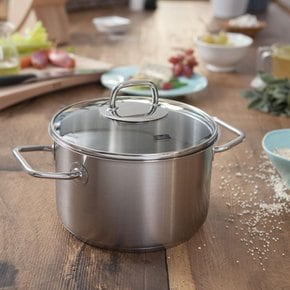 휘슬러(Fissler) 양수냄비 스테인리스 16cm 비세오 스튜포트 유리 뚜껑 포함 가스불/인덕션 가능