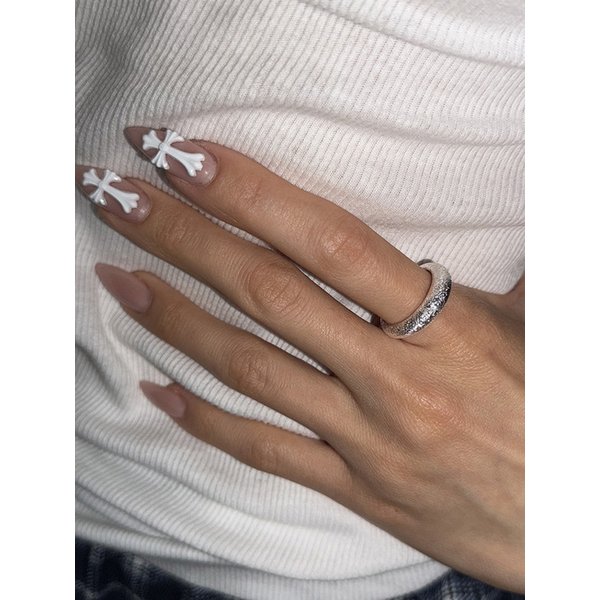 [925silver] Matt glitter ring