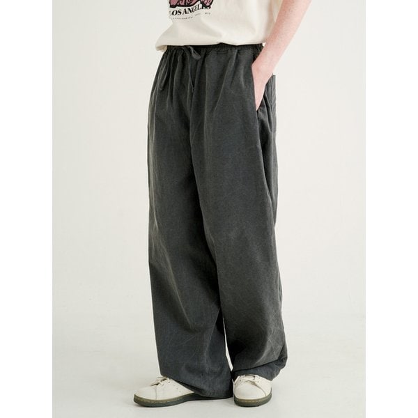 턴 다잉 라이크린넨 밴딩팬츠 차콜 JNLP7717