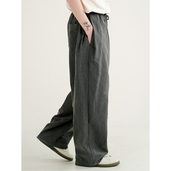 턴 다잉 라이크린넨 밴딩팬츠 차콜 JNLP7717