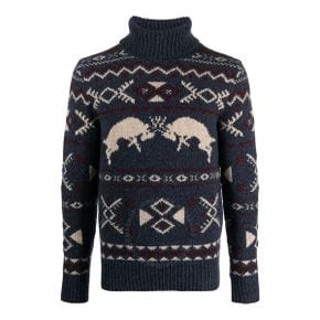 폴로 랄프로렌 블루 Fair Isle-Knit 울 블렌드 점퍼 사이즈 X-Large 710919618001