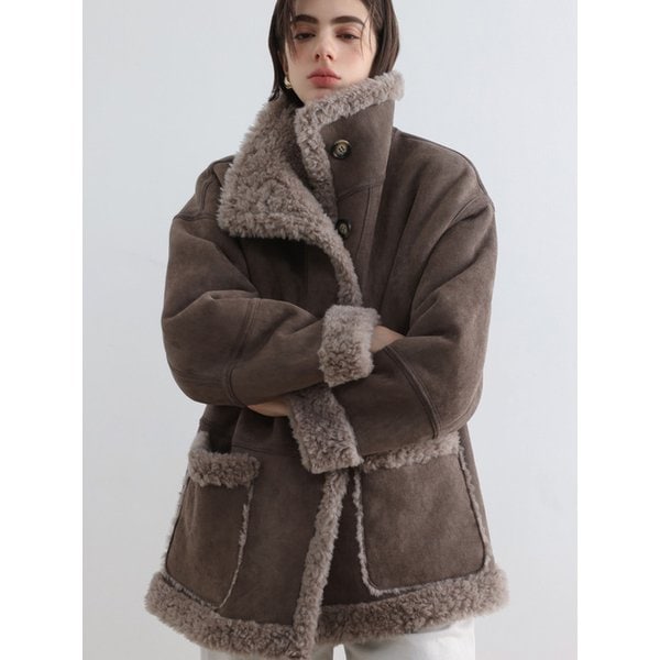 리버시블 센티 시어링 양모 무스탕_2colors