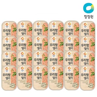  청정원 우리팜 델리 햄통조림 115g 24개