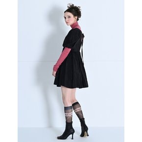 PUFF BALLOON MINI DRESS BLACK MBCSOP008BK