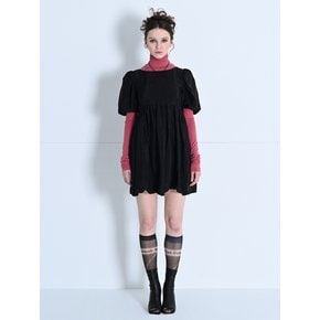 PUFF BALLOON MINI DRESS BLACK MBCSOP008BK