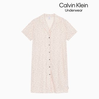 Calvin Klein Underwear 여성 우븐 비스코스 숏 슬리브 나이트셔츠 (QS6991-LNQ)