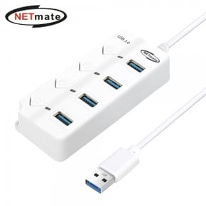 NETmate NM-UBA306W USB3.0 4포트 허브 (화이트)