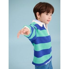 스트라이프 보더 스웨트 셔츠  그린 (BI5141U04M)