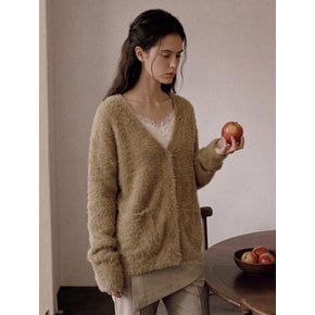 DUCHON V NECK CARDIGAN (BROWN)