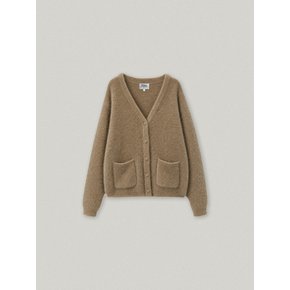 DUCHON V NECK CARDIGAN (BROWN)
