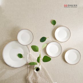 한국도자기 네오골드 뷔페세트 5p 본차이나 식기 그릇