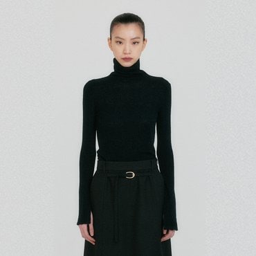EENK ZIAH High Neck Knit Top - Black