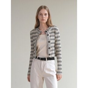 RIBBED STRIPE CARDIGAN / 2COLOR