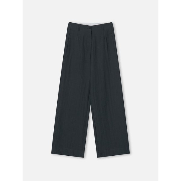 Linen Wide Pants _ Light Navy