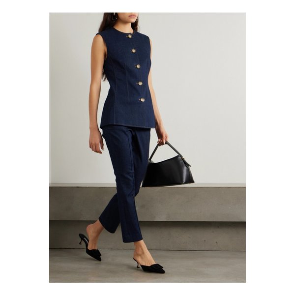 베로니카비어드 제섭 탑스티치 데님 베스트 다크 데님 1647597355019883