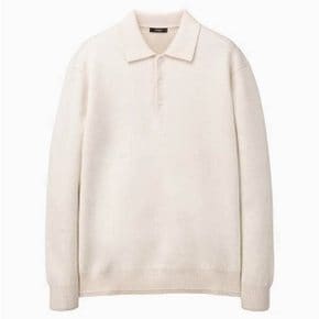 아이보리《Wool Cashmere》럭비 카라 맨투맨(ARSW4D302IV)