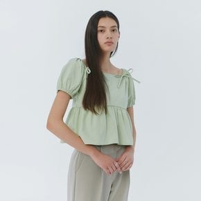 Haruta Ribbon Shirring Blouse