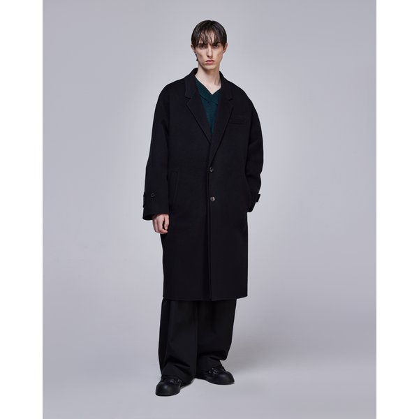 [파주점] 컬렉션 라펠 디터쳐블 돌먼 코트 SG6HC702BK