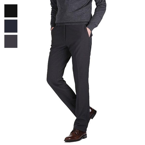 남자 겨울 밴딩스판 면 기모 정장바지 LV-SPK-703-그레이