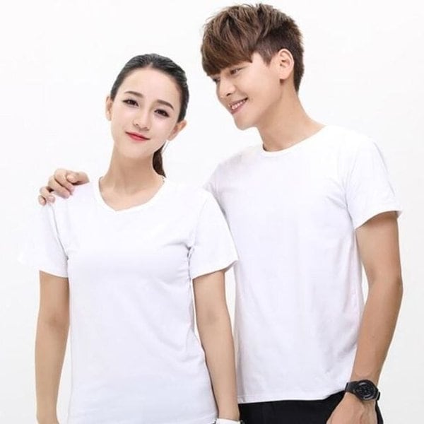 여름 남여공용 이너 라운드 무지 반팔 티셔츠 OC-TSH-SWCB9D84