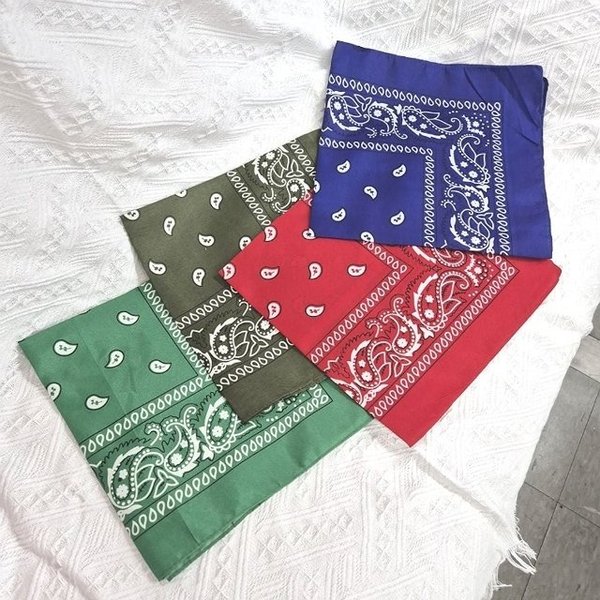 페이즐리 반다나 손수건 4색 단체선물 행사 축제 반티 (WFG1FI9)