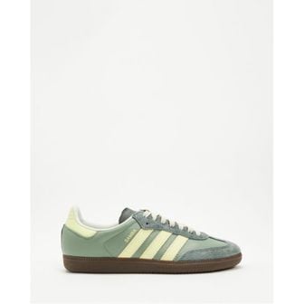 아디다스 4823609 adidas Samba OG - ICONIC EXCLUSIVE Womens Silver Green, Ice Yellow  Legend Ivy