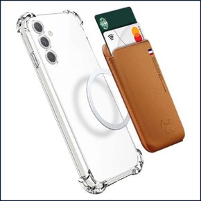아이폰 갤럭시 휴대폰 맥세이프 슬림 카드지갑 정품 아가타 2장 카드수납 6가지색상 강력한자력