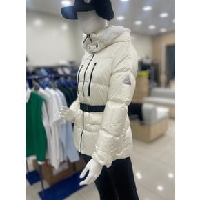 [여주점] 여성 탈부착 퍼 후드 중힙 다운 점퍼 GQ422LDJO5 WHTE