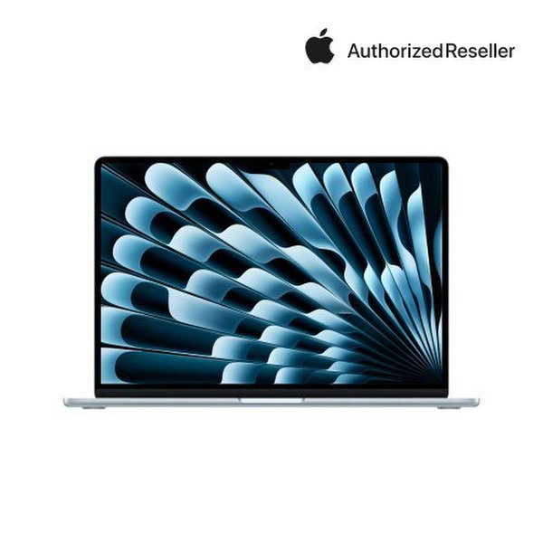 맥북에어 15 M4 (CPU 10코어/GPU 10코어) RAM 24GB SSD 512GB 스카이 블루 MC7D4KH/A