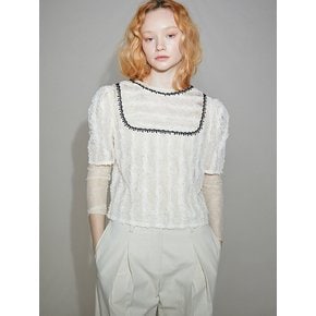 Arles Layer Lace Blouse_Cream