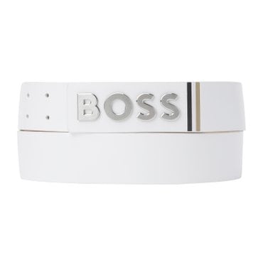 BOSS GOLF 보스골프 메탈 빅 로고 골프 벨트 MAN WHITE