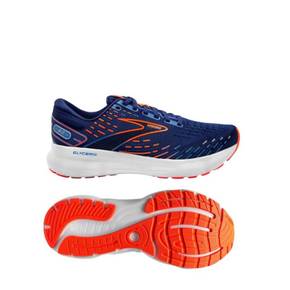 4475767 BROOKS Mens Glycerin 20 Running Shoes In Blue Depths/palace