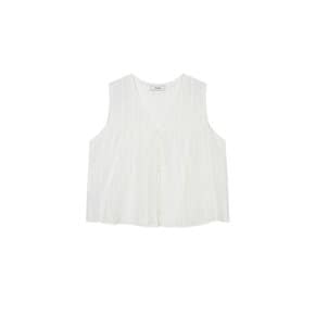 Mio Button Sleeveless Blouse