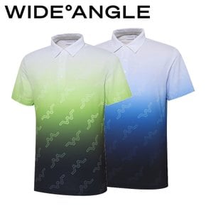 23년 SS 남성 컬러 그라데이션 패턴 여름 반팔 티셔츠 WMM23222 그린(G1), 블루(B8)
