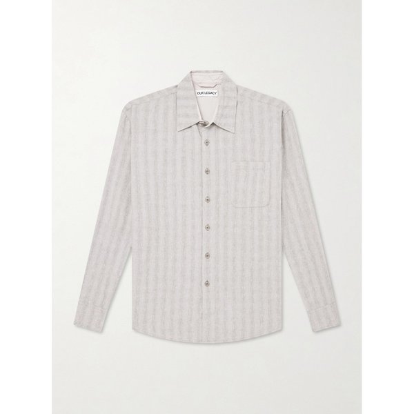 아워레가시 어보브 스트라이프 코튼 리넨 블렌드 셔츠 46376663162960913