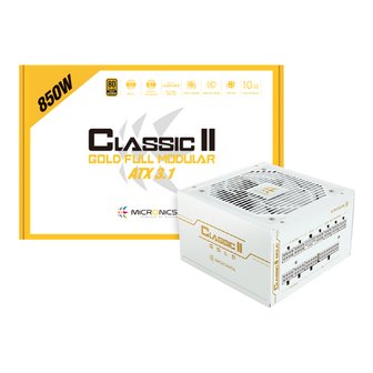 아이코다 마이크로닉스 Classic II 850W 80PLUS 골드 풀모듈러 ATX3.1 화이트 파워 (ATX/850W)