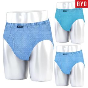 BYC 남자 순면 맥시 삼각 팬티 3매입 M21F58