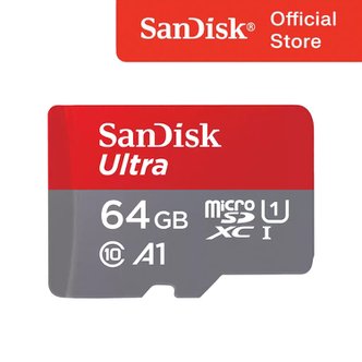 샌디스크 마이크로 SD카드 QUAB 64GB 64기가 Class10 Micro SDXC 핸드폰 카메라 외장 메모리