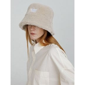 BUCKET LAMB fur hat [ivory]