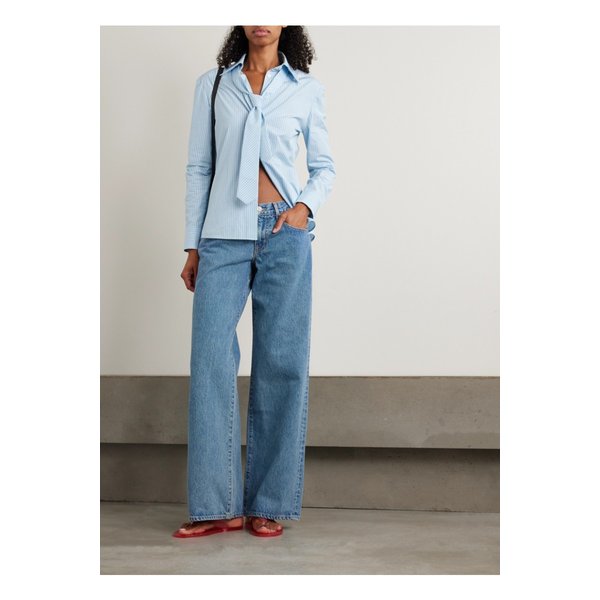 실버레이크 렉시 로우라이즈 와이드 진 다크 데님 46376663162873682