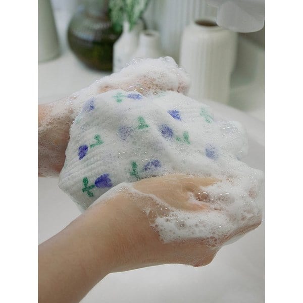 튤립패턴 샤워타월