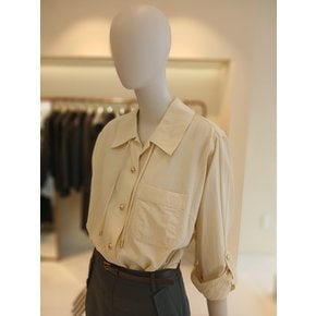 [여주점] 씨씨콜렉트 롤업소매포켓블라우스C241psc021