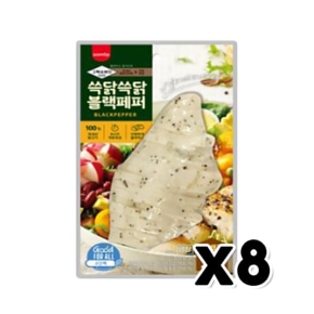 그릭슈바인 쓱닭쓱닭 블랙페퍼 닭가슴살 즉석조리 100g x 8개