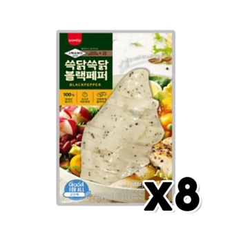  그릭슈바인 쓱닭쓱닭 블랙페퍼 닭가슴살 즉석조리 100g x 8개