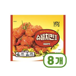 유어스 슈넬치킨2 매콤한맛 즉석치킨 220g x 8개